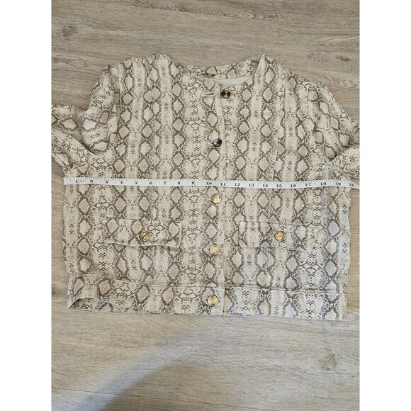 ZARA Women's Denim Animal Print Jacket Size Medium - Picture 5 of 8